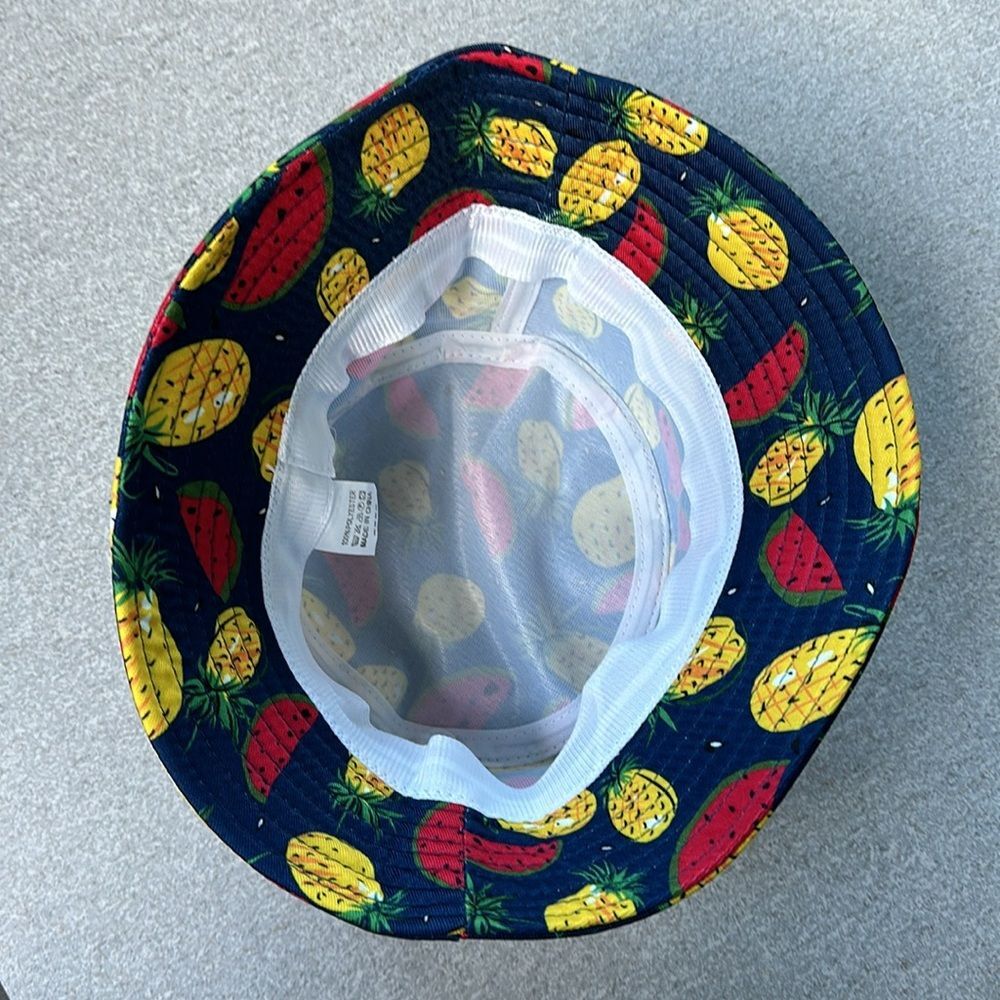 NWT Fruit Print Bucket Hat Tropical Vibes Summer Ready - Picture 7 of 9